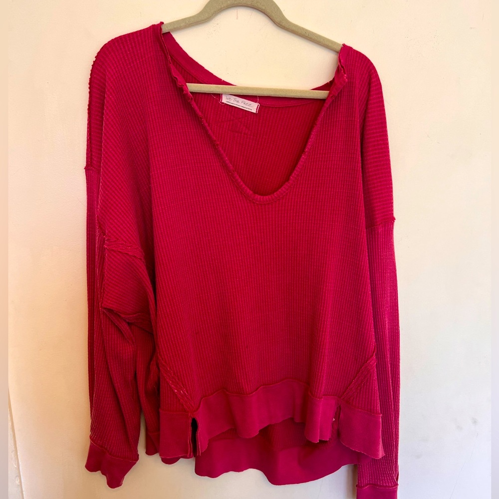 Free People oversized waffle thermal
